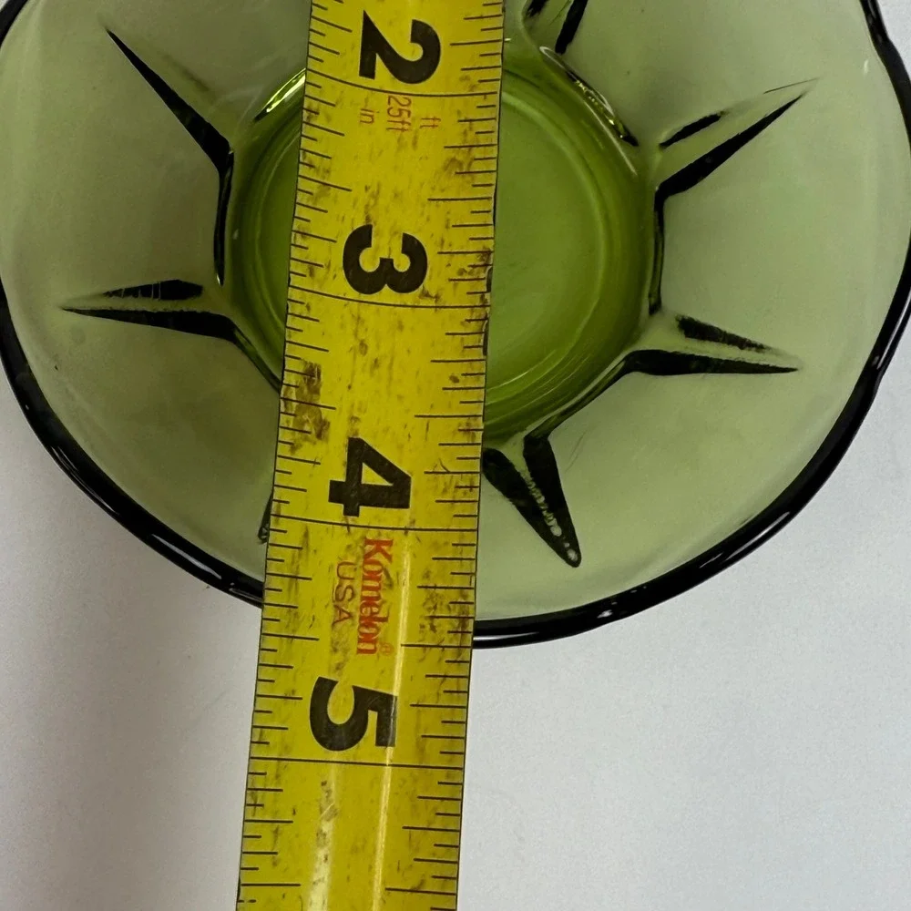 Anchor Hocking Swedish Modern Avocado Green Dip Replacement Bowl Scalloped Edge